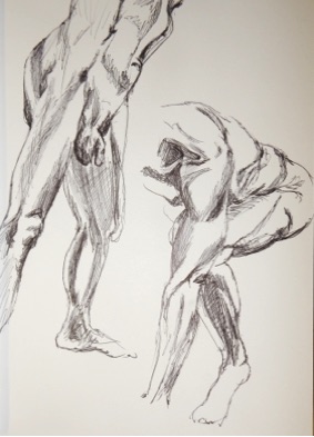 male life model two sketches